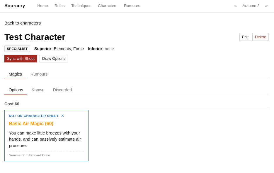 The ability added to the character.