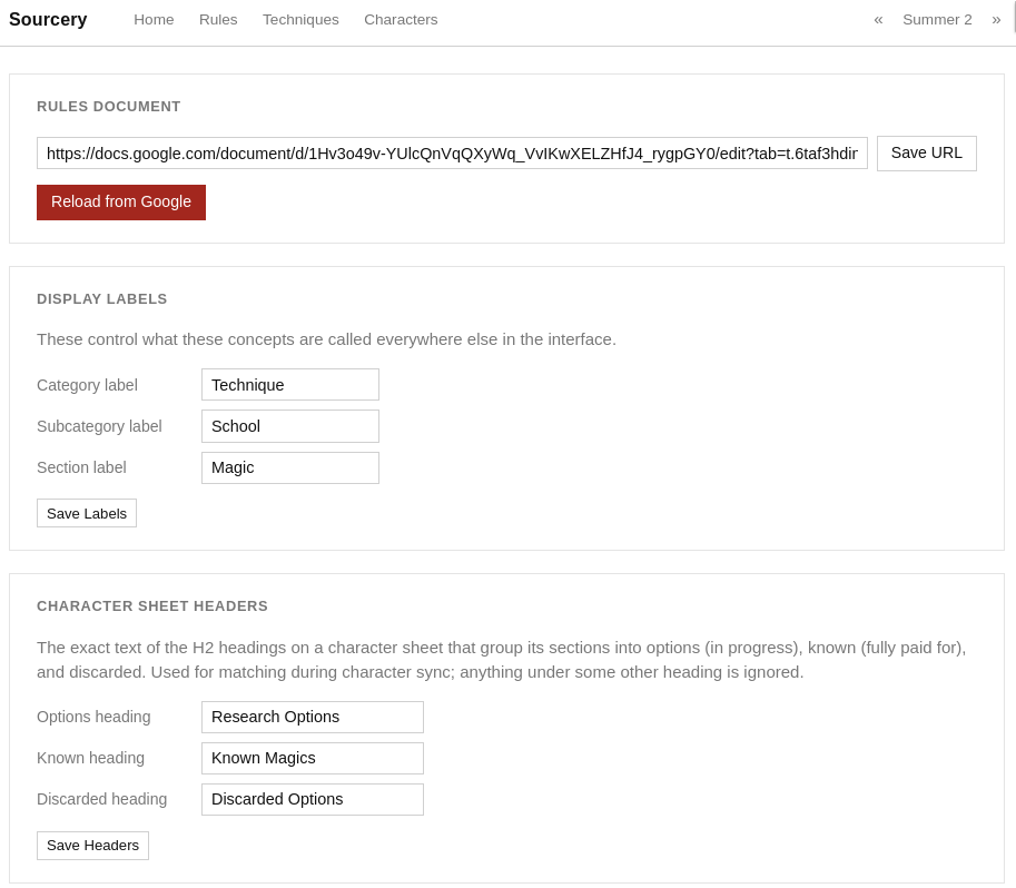 Configuring the application.